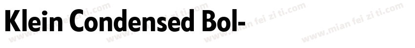Klein Condensed Bol字体转换